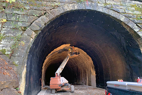 Tunnel, construction, mountain, trail