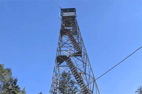 Fire tower, outdoors, nature