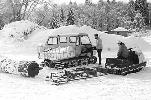 BLOG IMAGE EDITED - This is me with another groomer, Dexter, with the grooming equipment at Hidden Valley 1983.jpg
