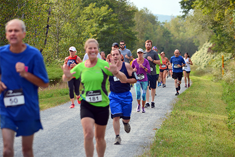 Outdoors, people, trail, running, event
